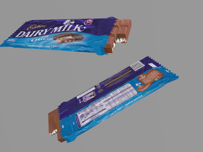 chocolate bar dairi milk oreo