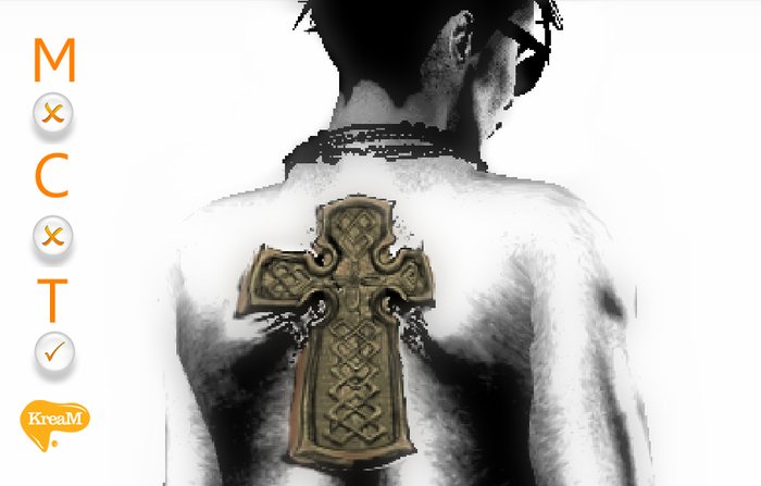 *KreaM* Cross Tattoo