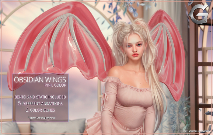 {geek} Obsidian Wings - Pink