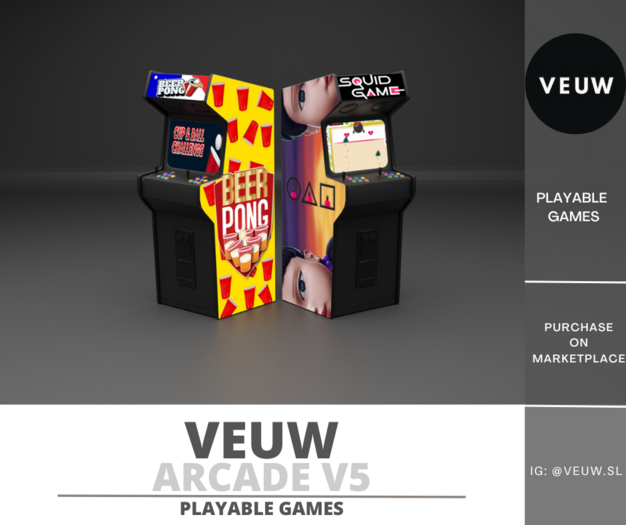 VEUW: Arcade Machine V5 (Playable, Interactive, Games)