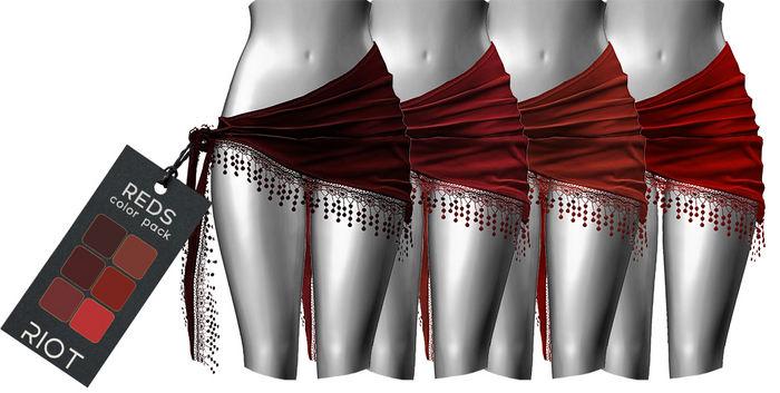 RIOT / Kimiko Wrap Skirt - Red Pack