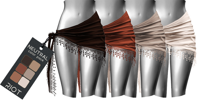 RIOT / Kimiko Wrap Skirt - Nude Pack