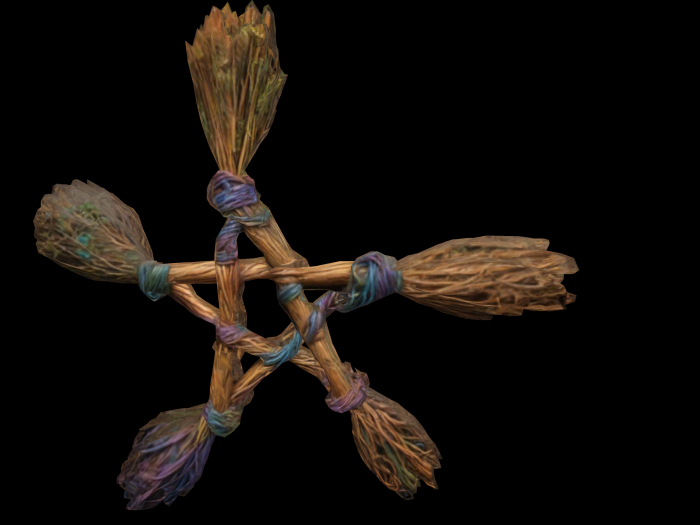 HB: Broomstick Pentagram Decor FuLL PERM
