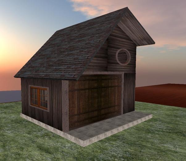 Barn with hay loft and two stalls