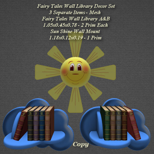 Fairy Tales Wall Library Decor Set