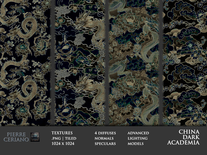 Distressed Damasks DA - 5 FULL PERM Textures