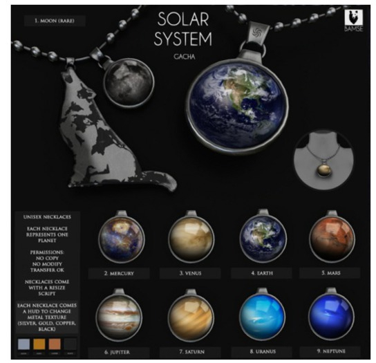 2. :BAMSE: Solar System Necklace - Mercury