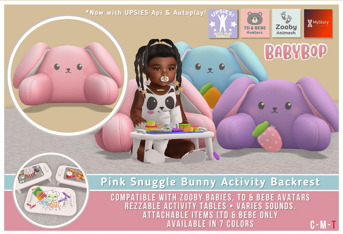 ::bb:: Snuggle Bunny - Activity Backrest - Td/Bebe - Pink(add)