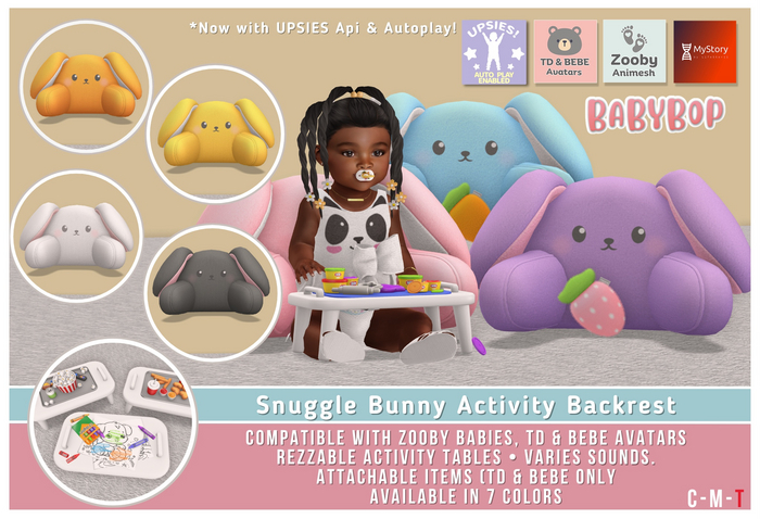 ::bb:: Snuggle Bunny - Activity Backrest - Td/Bebe - FATPACK(add)