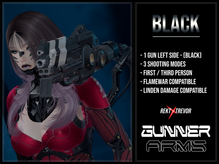 [REKT x TREVOR] - GUNNER ARMS - (BLACK-LEFT)