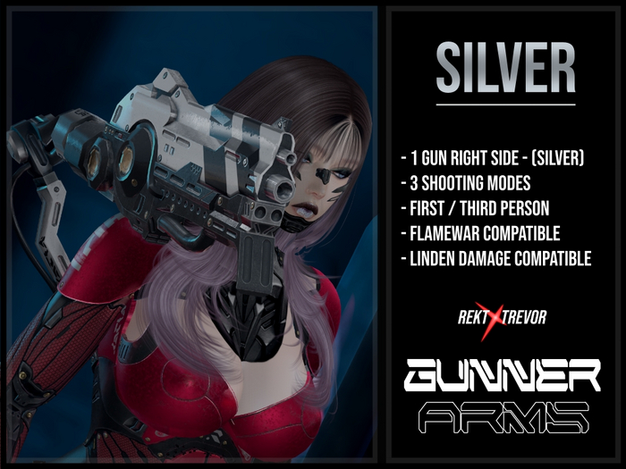 [REKT x TREVOR] - GUNNER ARMS - (SILVER-RIGHT)