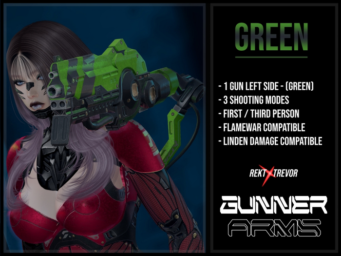 [REKT x TREVOR] - GUNNER ARMS - (GREEN-LEFT)