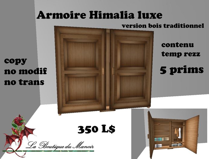 box armoire himalia bois