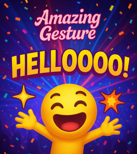 HELLOOO!!! Explosive Greeting Gesture – Party, Roleplay & Social Animation | Mickey-style voice | Amazing Gesture