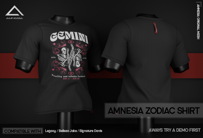 #AMNESIA - Zodiac T-Shirt - Gemini
