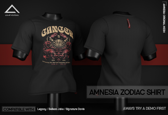 #AMNESIA - Zodiac T-Shirt - Cancer