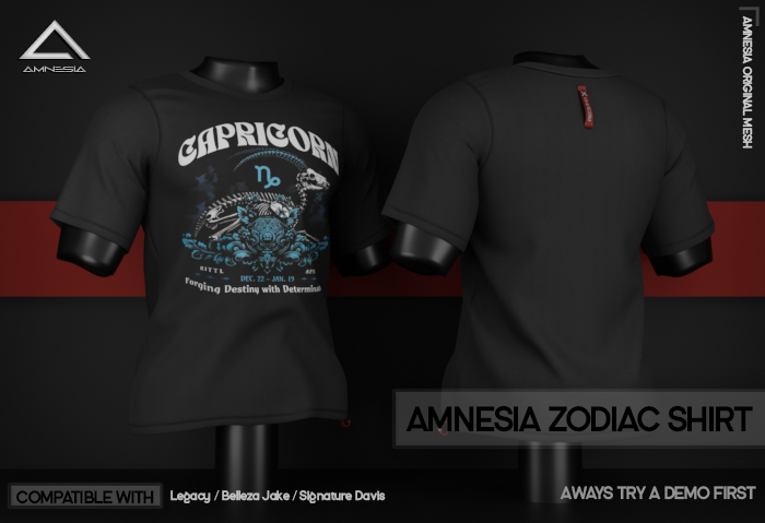#AMNESIA - Zodiac T-Shirt - Capricorn