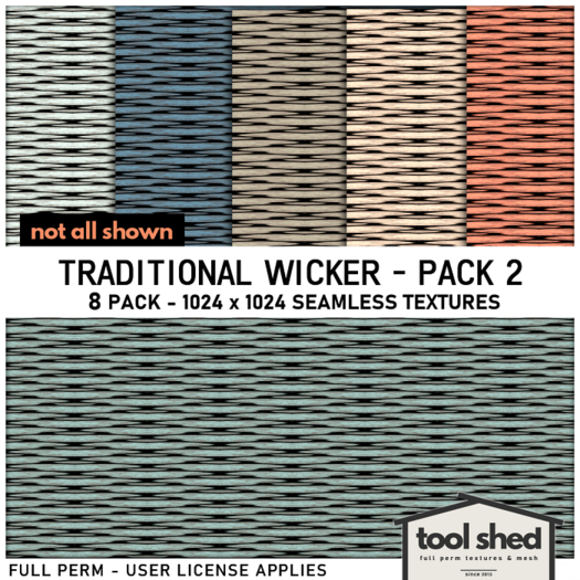 Second Life Marketplace - Tool Shed - Traditional Wicker - Pack 2