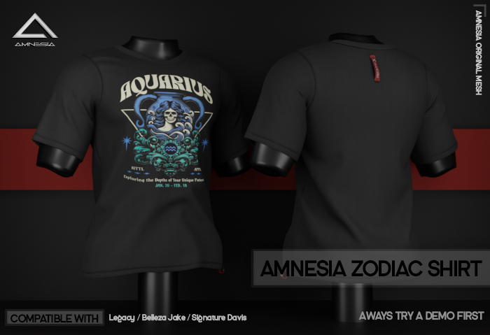 #AMNESIA - Zodiac T-Shirt - Aquarius