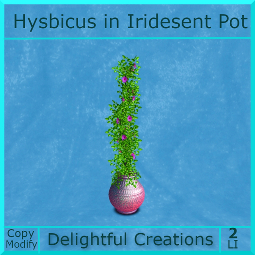 Hibiscus in Iridescent Pot,  Boxed