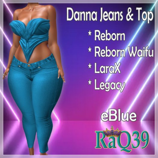 [R39] Danna Jeans & Top-eBlue