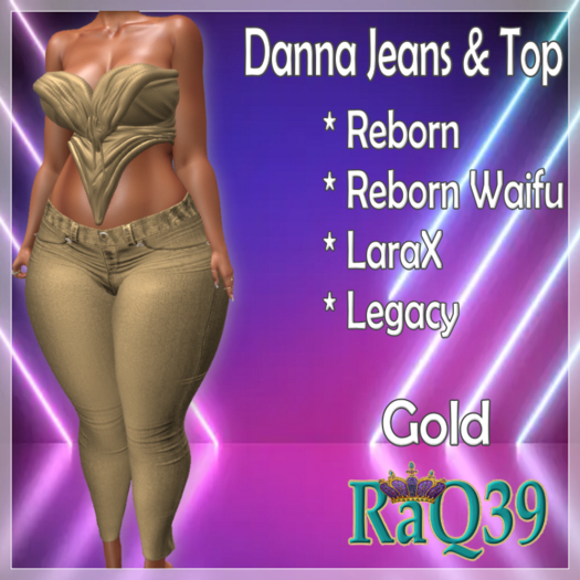 [R39] Danna Jeans & Top-Gold