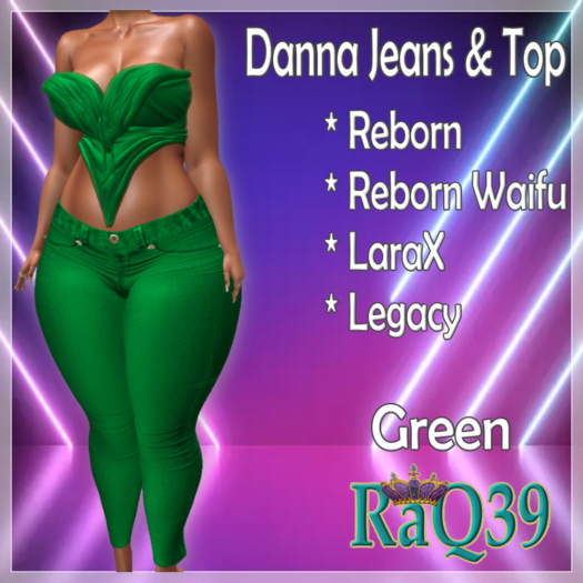 [R39] Danna Jeans & Top-Green