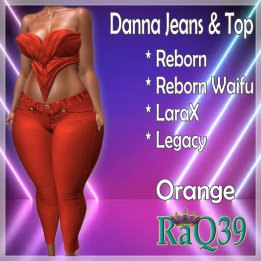 [R39] Danna Jeans & Top-Orange