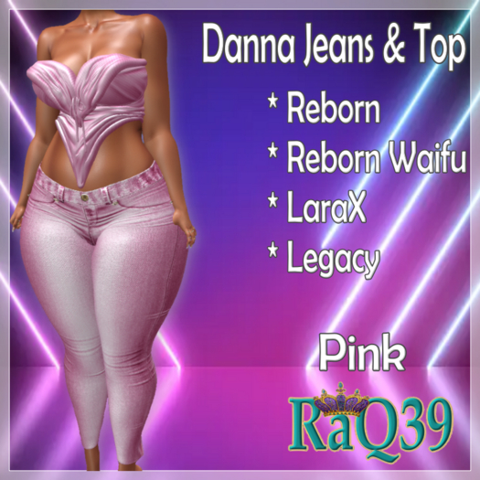 [R39] Danna Jeans & Top-Pink