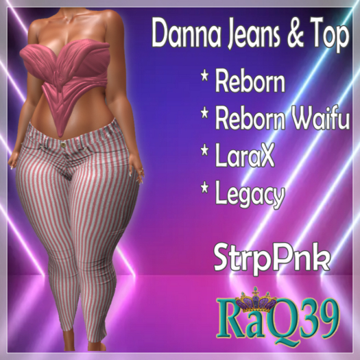 [R39] Danna Jeans & Top-StrpPnk