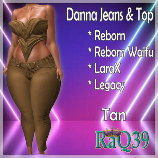 [R39] Danna Jeans & Top-Tan