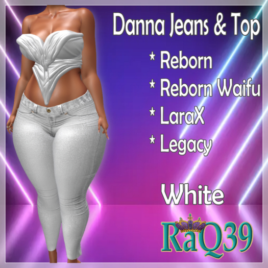 [R39] Danna Jeans & Top-White