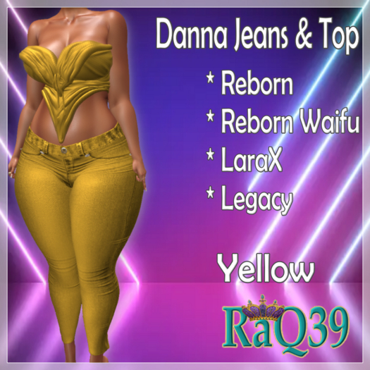 [R39] Danna Jeans & Top-Yellow