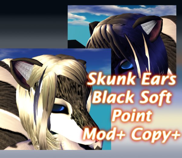 Sabine's Fuzzy Skunk Ears-Pointed Black