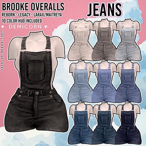 DEMICORN - BROOKE OVERALLS - JEANS SET