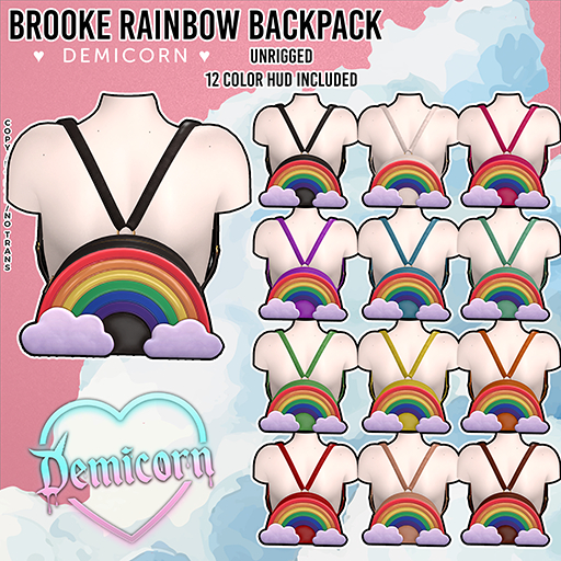DEMICORN - BROOKE - RAINBOW BACKPACK
