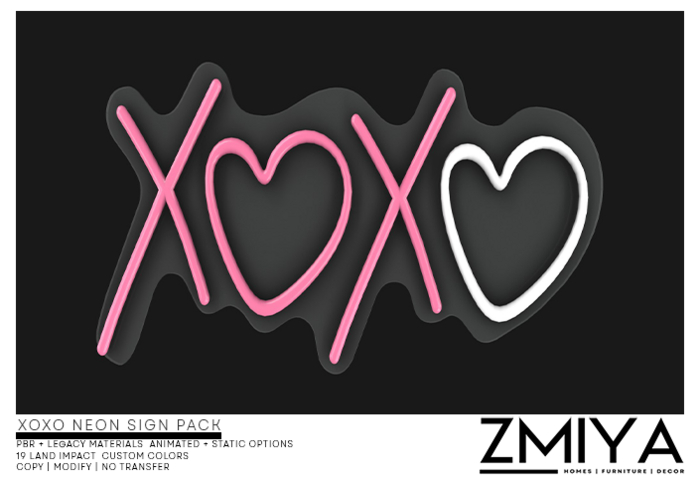ZMIYA XOXO Neon Sign Pack