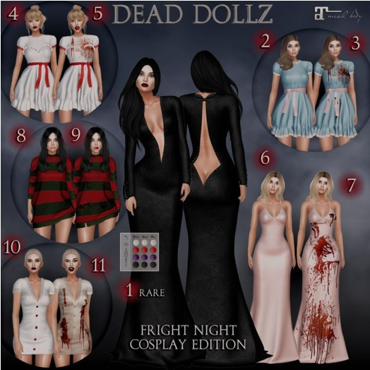 1. Dead Dollz - Fright Night - Goth Matron RARE