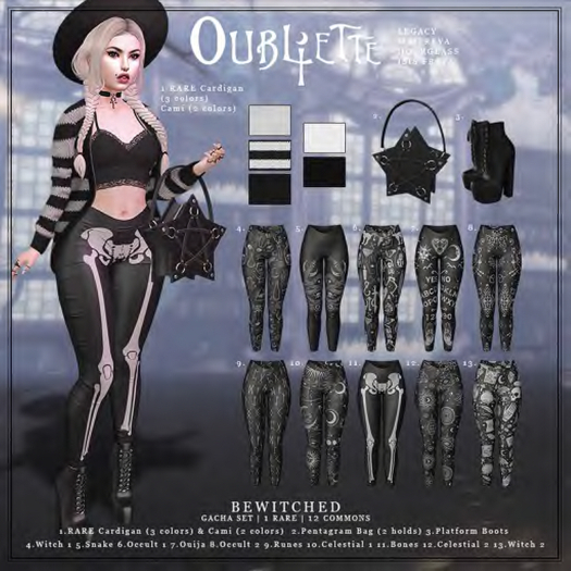Oubliette- Bewitched Cardigan Set RARE