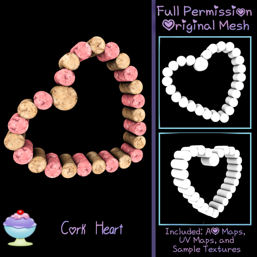 [Sherbert] Full Perm Cork Heart (ADD)