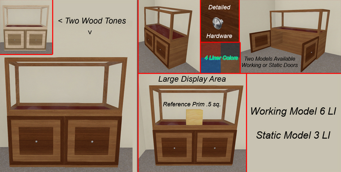 Display Case 2 Static Doors