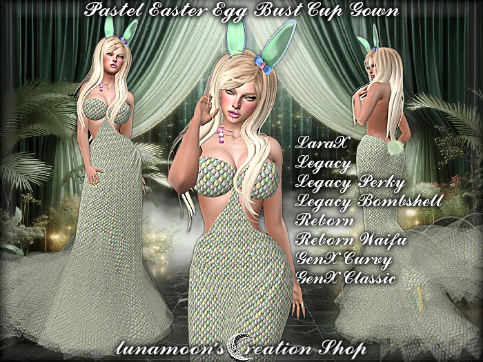 DEMO-Easter Egg Pastel Bust Cup Gown