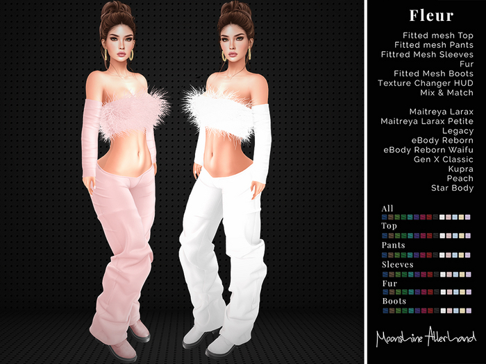Moonshine Allerhand :: Fleur Outfit - Mesh Clothes for Maitreya, eBody, Legacy & More (L$99 Release PROMO)