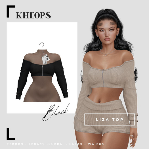 Kheops  /\ - LIZA  - TOP - Black