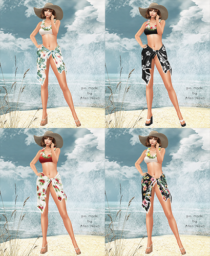 ☀️ 1. Aprelle Kailani Megapack Hud RARE + BIKINI/SARONG/LEI/SANDALS/HAT - SET A