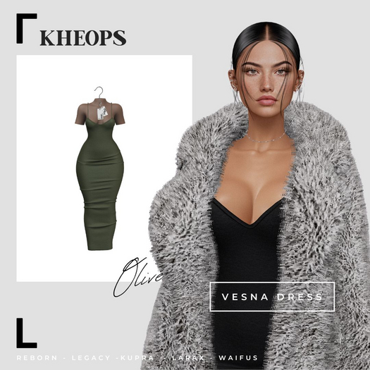 Kheops  /\ - VESNA  - DRESS - Olive