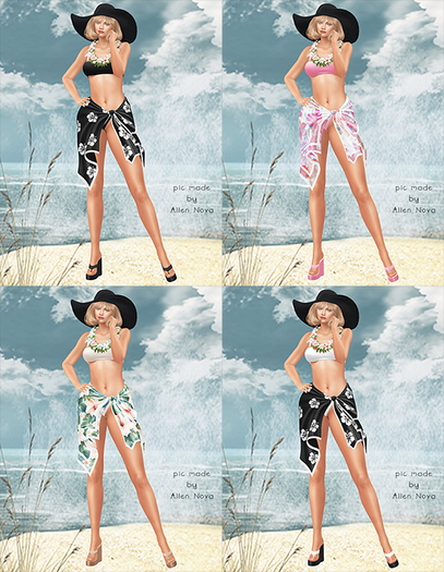 ☀️ 1. Aprelle Kailani Megapack Hud RARE + BIKINI/SARONG/LEI/SANDALS/HAT - SET D