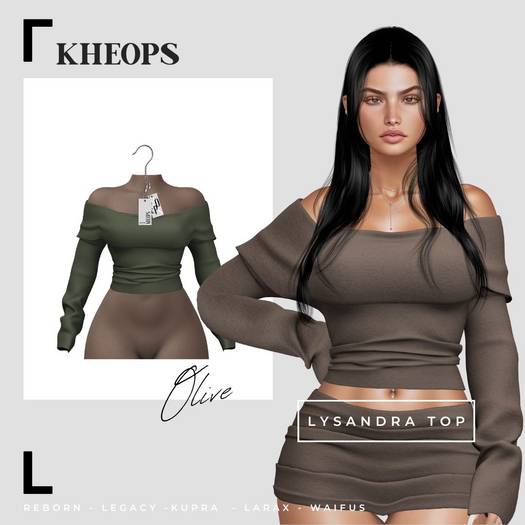Kheops  /\ - LYSANDRA  - TOP - Olive