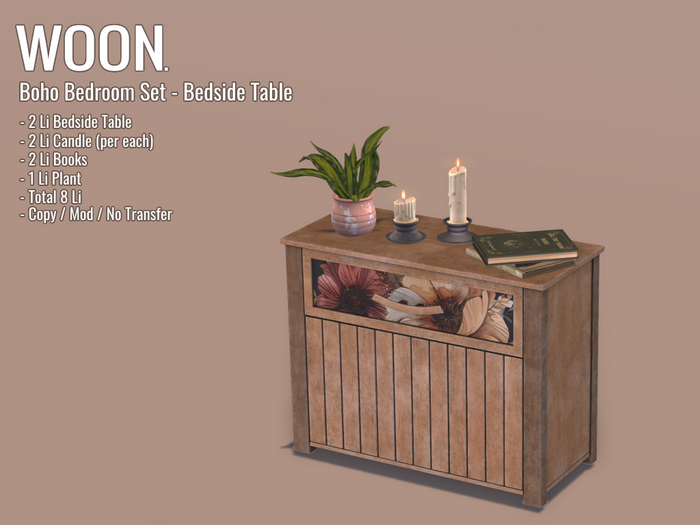 WOON. - Boho Bedroom - Bedside Table