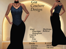 "GCD" Marsha Rhinestone Gowns Blue